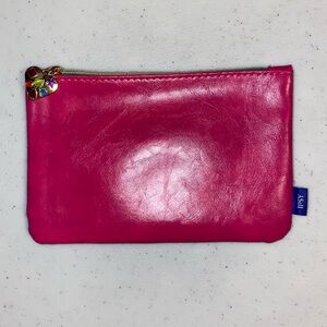 Ipsy Cosmetics Bag 2 Toned Blue and Pink with Jewelled Heart Zipper